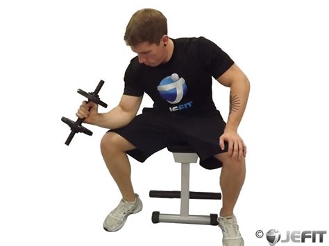 Dumbbell One Arm Seated Neutral Wrist Curl Exercise