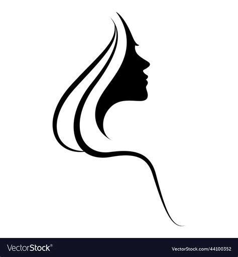 Woman Face Silhouette Royalty Free Vector Image