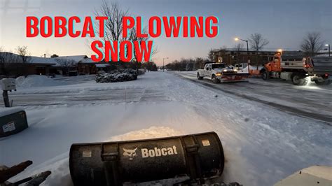Bobcat Skid Loader Plowing Snow Youtube