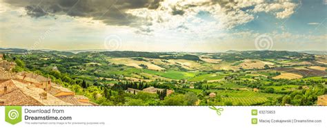 Val D Orcia Valley In Tuscany Stock Image Image Of Landscape Italian