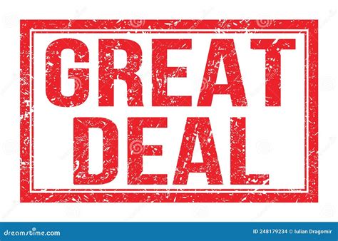 Great Deal Words On Red Rectangle Stamp Sign Stock Illustration