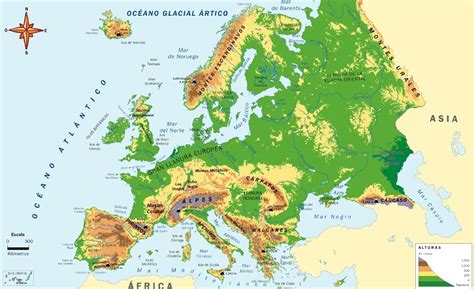 Mapa De Montañas Y Llanuras De Europa Mapa De Europa