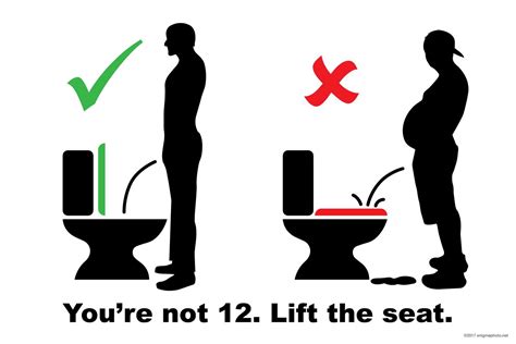 Toilet Sign Dont Pee On The Seat 30x24 And 8x10 Inch Just For Fun Art And Collectibles Prints