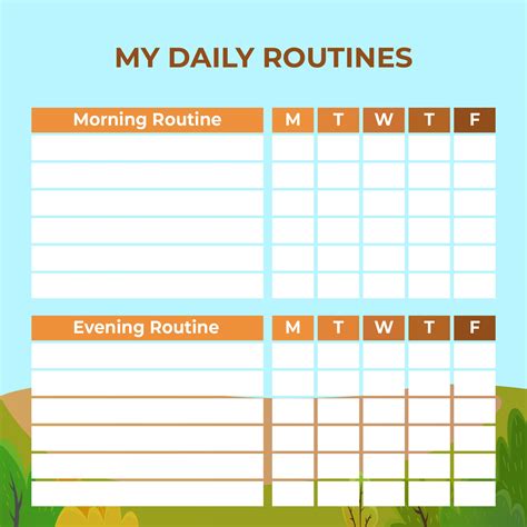 Free Printable Daily Routine Checklist Printable Word Searches