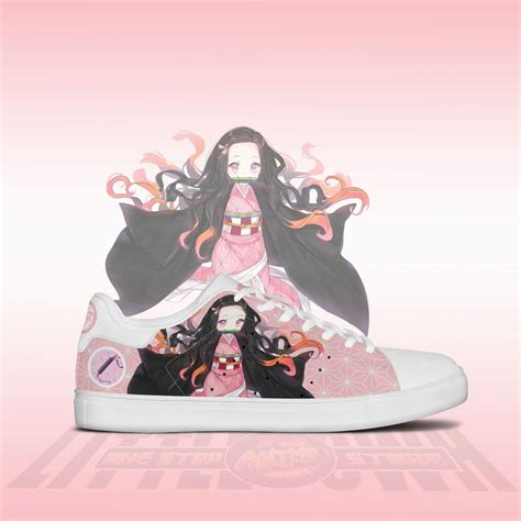 Nezuko Skateboard Shoes Custom Demon Slayer Anime Sneakers Katheri Store