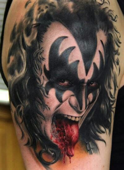 Kiss Gene Simmons Tattoo By Andy Engel Kiss Tattoos