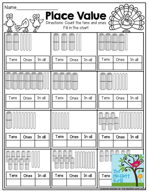 First Grade Bundles Of Tens And Ones Worksheets Kidsworksheetfun