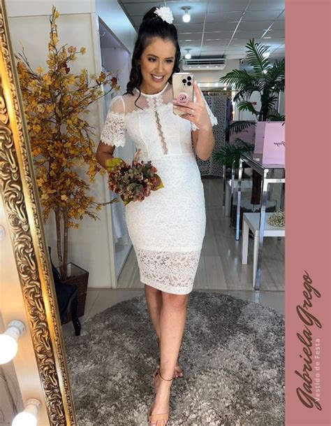 Vestido Midi Renda Branco Elo7 Produtos Especiais Atelier Yuwaciaojp