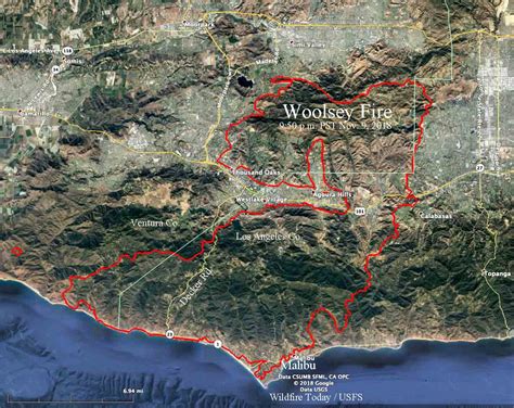 Woolsey Fire Map Current Latest Updates And Information World Map