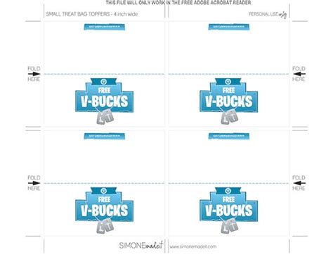 Fortnite V Bucks Printable