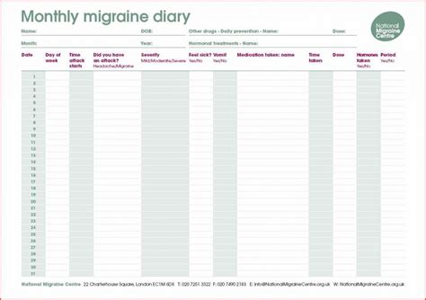 Thank You Migraine Diary Migraine Headache Diary Migraine Free Printable Headache Diary