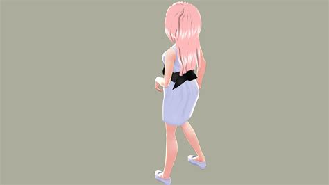 3d model anime character 3d rigged t pose expressions marika asian girl vr ar low poly