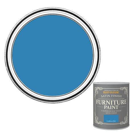 Rust Oleum Cornflower Blue Satin Furniture Paint 750ml Departments