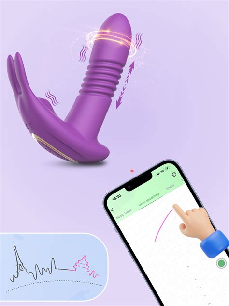 Wearable Vibrator With Remote Control Rabbit Vibrators Telescopic Rotating Vibrating Sex Toys