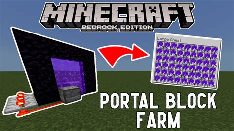 Minecraft Bedrock Simple 118 Nether Portal Block Farm Tutorial Ps4