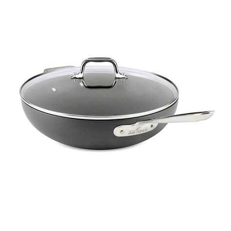 All Clad E7859664 Ha1 Hard Anodized Nonstick Dishwasher Safe Pfoa Free Fry Pan With Lid Cookware