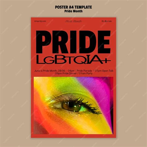 Free Psd Pride Month Celebration Poster Template