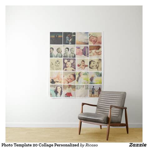 Photo Template 20 Collage Personalized Tapestry | Zazzle.com | Tapestry, Photo tapestry, Photo ...