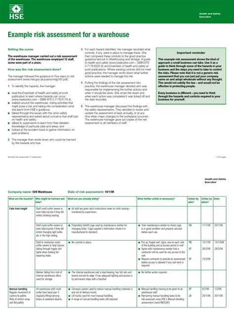 Warehouse Risk Analysis | PDF