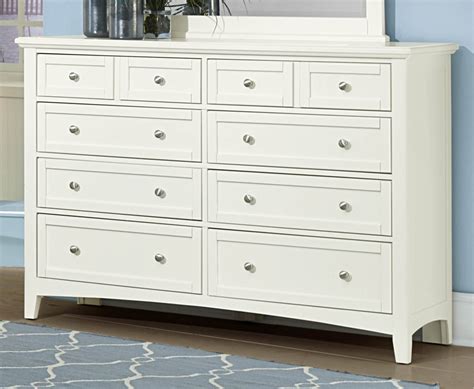 Romantic silhouettes and handcrafted beauty make our collection of dressers together with the artisan furniture builders at bassett, you can create a soothing, warm. Vaughan Bassett Bonanza-White Triple Dresser BB29-002