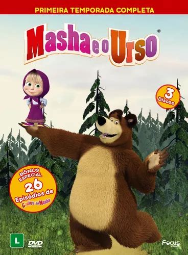 Masha E O Urso 1ª Temporada Completa Box Com 3 Dvds Parcelamento Sem Juros