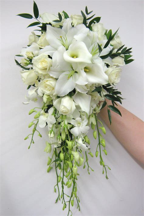 diy cascading wedding bouquet fake flowers cascade and long bridal bouquets wedding flowers