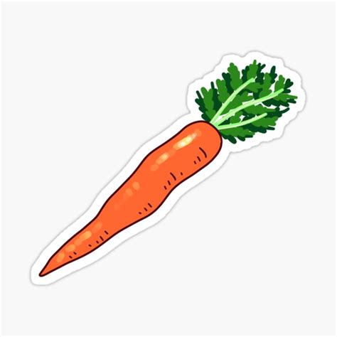 Carrot Sticker For Sale By Saradaboru Redbubble
