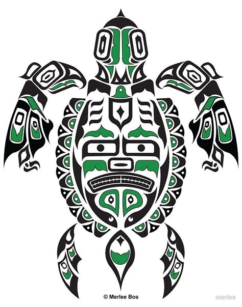The Traveler Original Haida Tlingit Sea Turtle Art