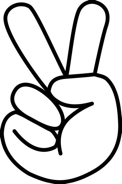 Free Image On Pixabay Cartoon Comic Fingers Friendly Peace Sign