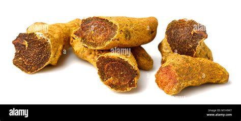 Dried Turmeric Isolated On The White Background Stock Photo Alamy