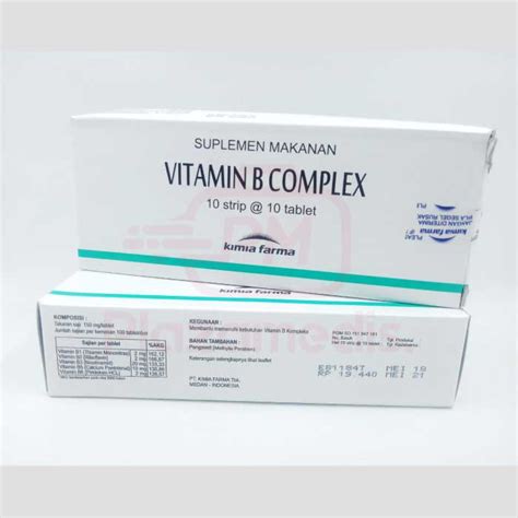 Indikasi Vitamin B Complex Tablet