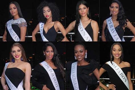 several pictures of different women in black dresses and tiaras all smiling at the camera
