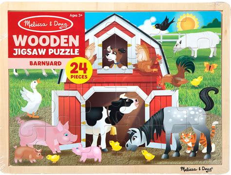Barnyard Buddies Wooden Jigsaw Puzzle 24 Pieces Melissa And Doug