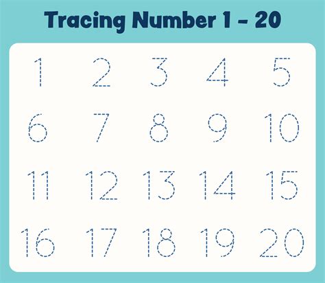 20 Printable Numbers 1 20 Tracing Worksheets Etsy Tracing Worksheets Porn Sex Picture