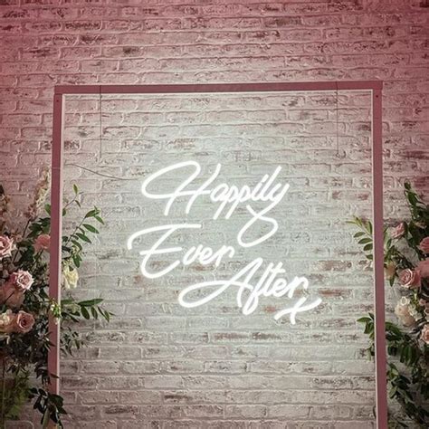 Happily Ever After Neon Sign Led Light Wedding Decor Wedding Etsy