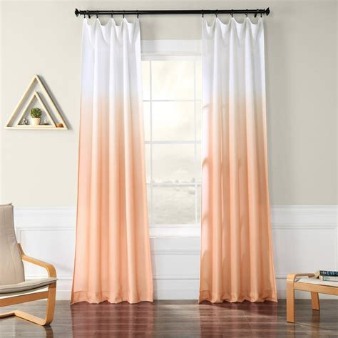 Exclusive Fabrics Ombre Faux Linen Semi Sheer Curtain
