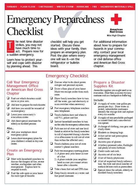 Emergency Preparedness Checklist Pdf Emergency Management Public Safety
