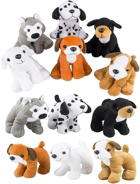 4es Novelty Stuffed Plush Soft Dogs Animals Puppies Bulk