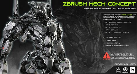 Zbrush Mech Concept Tutorial Nullpk Lets Learn Together
