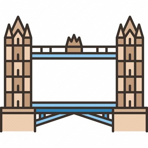 Tower Bridge London Thames Tourism Icon Download On Iconfinder