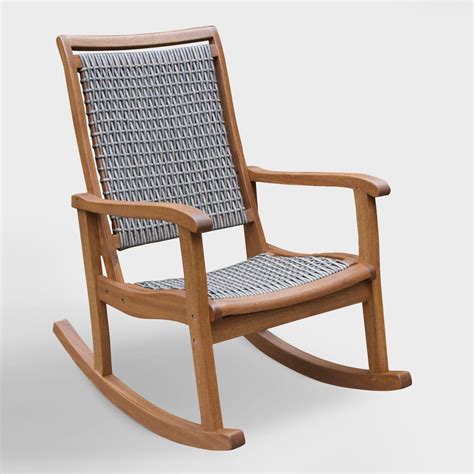 Gray All-Weather Wicker and Wood Galena Rocking Chair ... Check out our grey rocking chair selection for the very best in unique or custom, handmade pieces from our chairs & ottomans shops.
