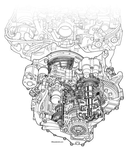 Technical Illustration Beau And Alan Daniels Car Transmission