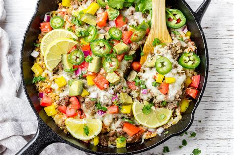If you feel like everything is off limits, we're here to help. Keto Burrito Bowl with Beef and Cauliflower Rice in 2020 | Quick dinner recipes healthy, Dinner ...