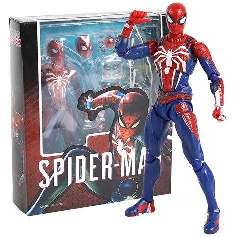 Shf Spiderman Ps4 Advanced Suit Pvc Action Figure Collectible Model Toy