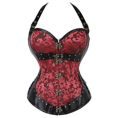 Sajy Steampunk Corsets And Bustiers Vintage Corset Sexy Bustier Top Gothic Women Overbust Halter