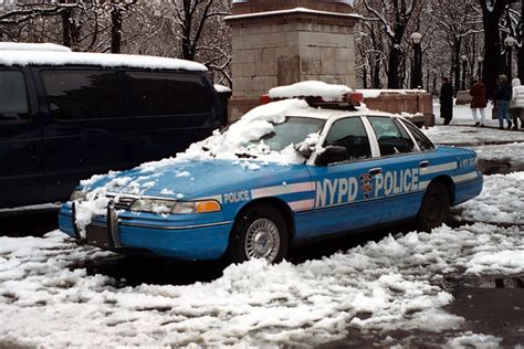 Snowy Nypd Car 1990s A Photo On Flickriver