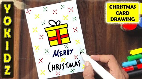 How To Draw Christmas Card Easy Christmas Christmasdrawing Xmas