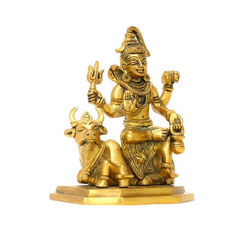 Shiva Nandi Brass Idol Hand Carved Brass Shiva Nandi Idol Buy On
