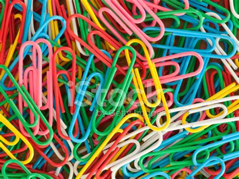Colorful Paper Clips Stock Photo Royalty Free Freeimages