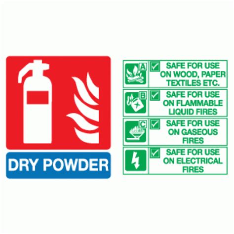 Dry Powder Fire Extinguisher Sign Fire Extinguisher Signage Safety
